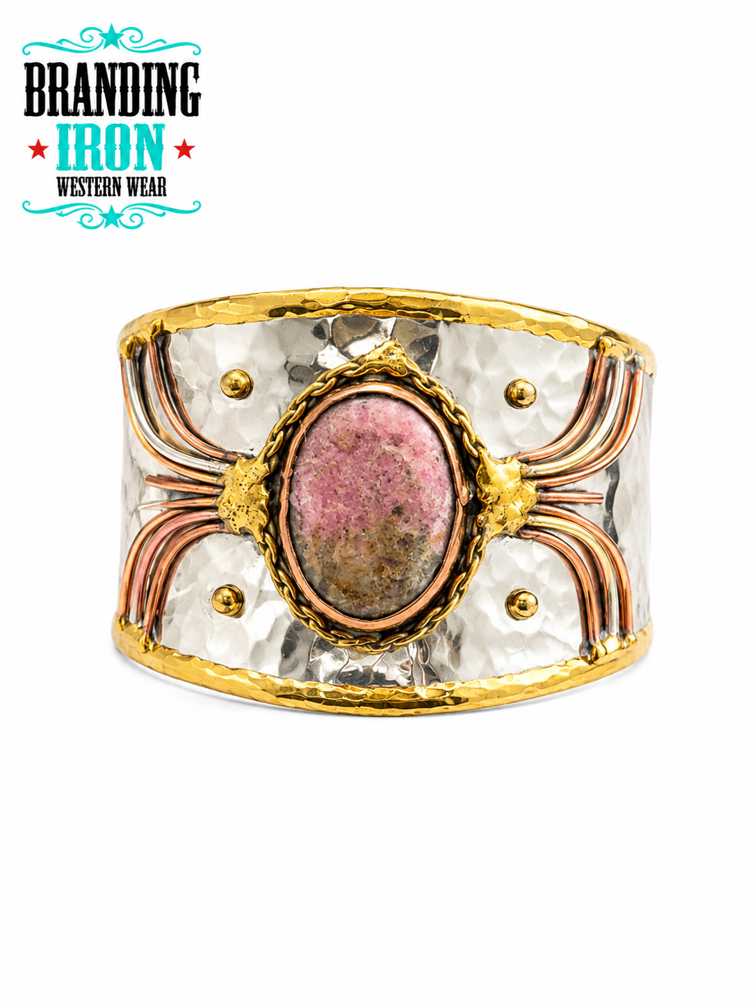 Mixed Metal Cuffs w/Semiprecious Stones