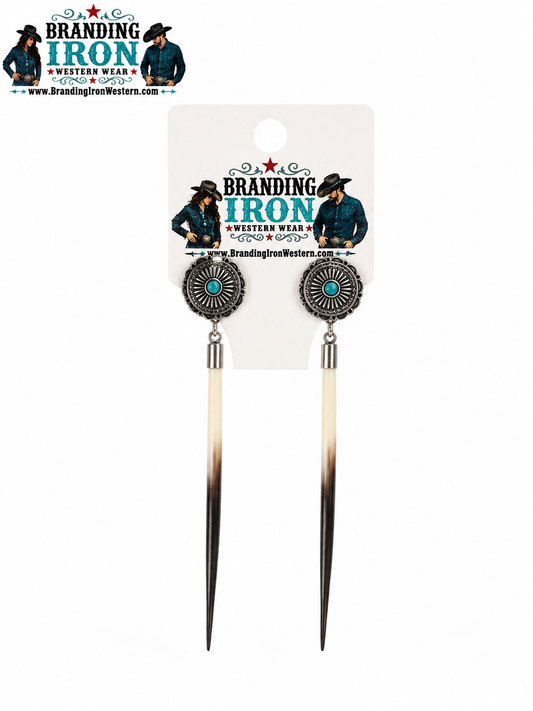 Quill & Concho Porcupine Quill Necklace | Branding Iron Western Wear