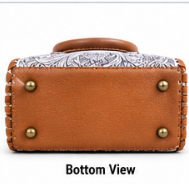 Silver Bloom Speedy (Medium) | Tooled Leather Western Satchel | Branding Iron Western Wear