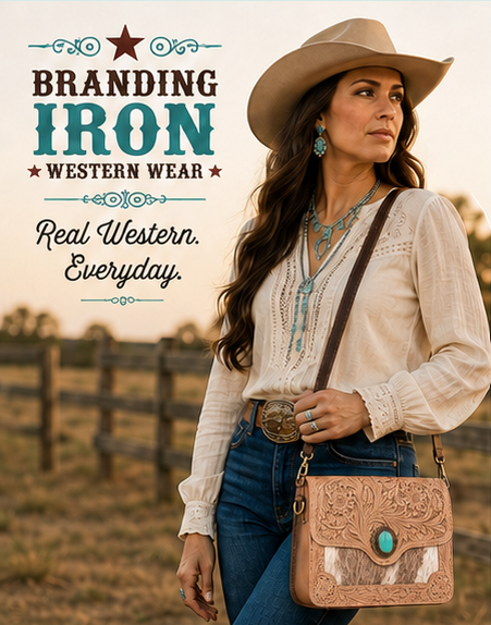 Wynonna Crossbody | Tooled Leather & Hair-on-Hide Western Purse