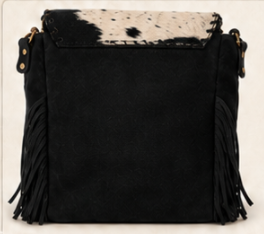 Reba Hide & Suede Crossbody Purse | Western Fringe Bag
