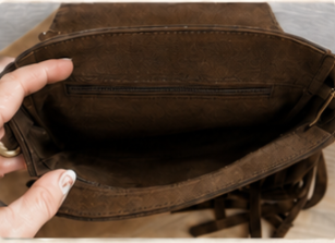 Reba Hide & Suede Crossbody Purse | Western Fringe Bag