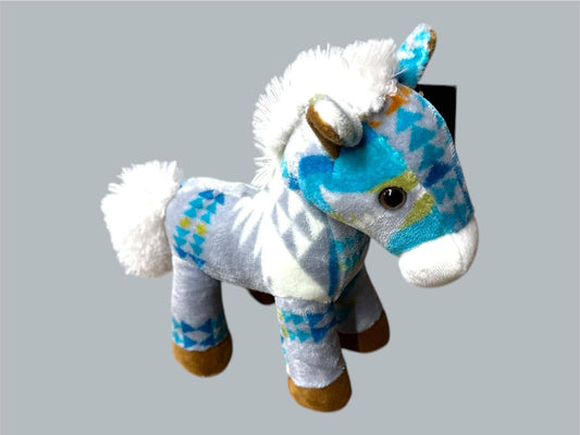 Plush Stuffed Horse Western Print
