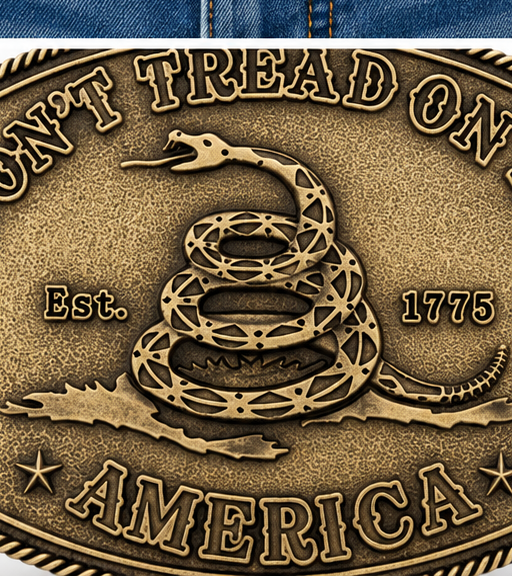 Don’t Tread on Me Western Belt Buckle | Branding Iron
