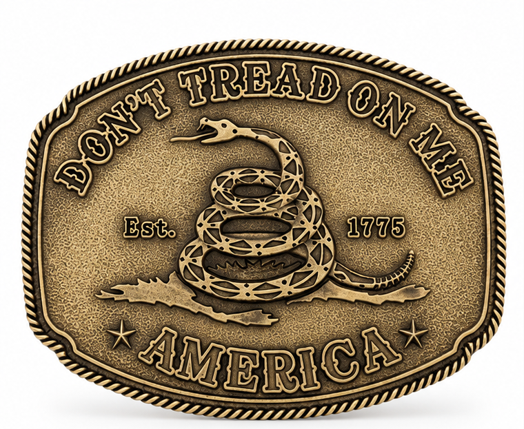 Don’t Tread on Me Western Belt Buckle | Branding Iron