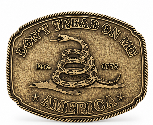 Don’t Tread on Me Western Belt Buckle | Branding Iron