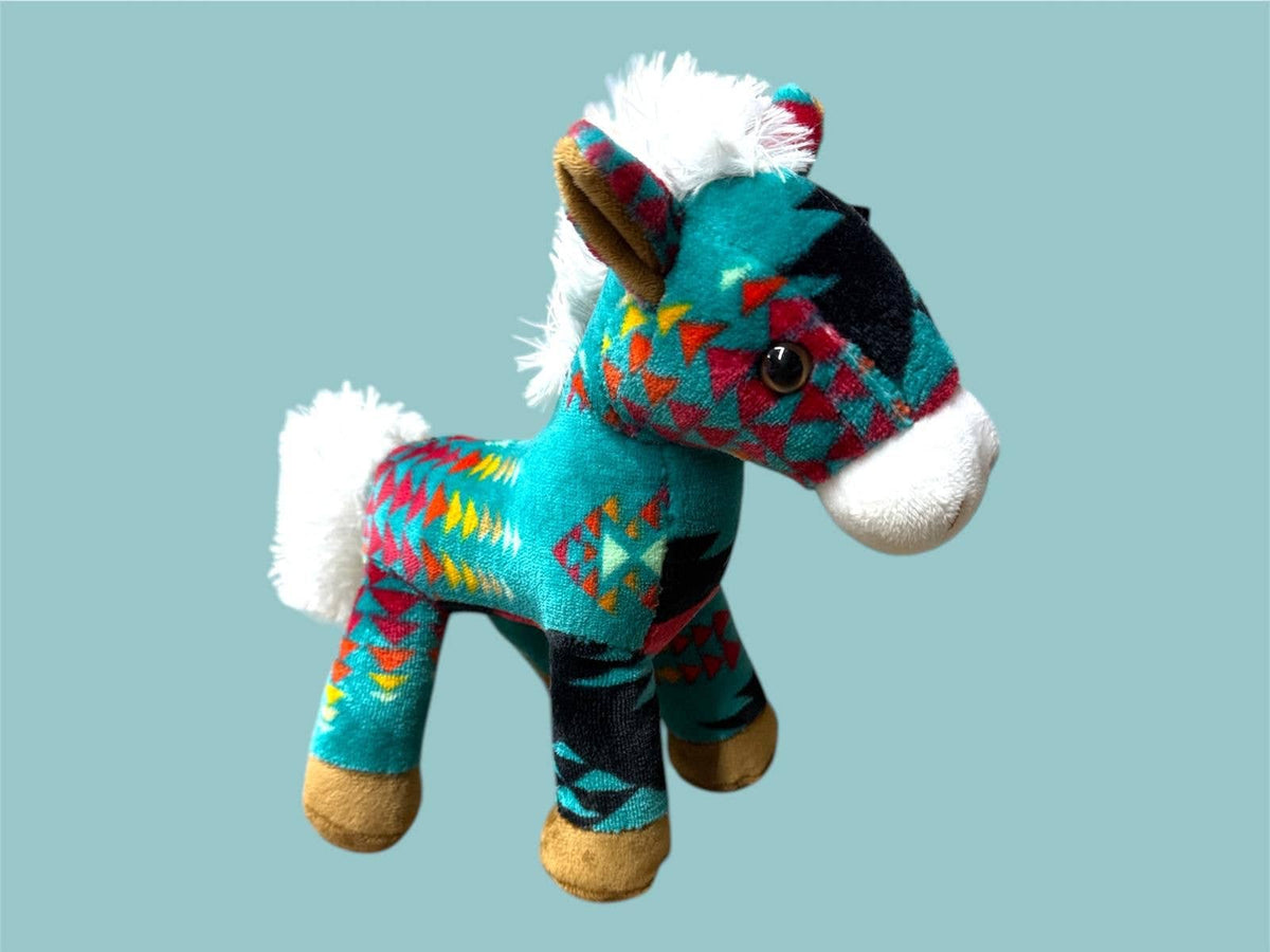 Plush Stuffed Horse Western Print
