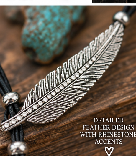 Feather Spirit Lariat Necklace | Western Jewelry