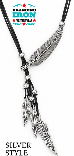 Feather Spirit Lariat Necklace | Western Jewelry