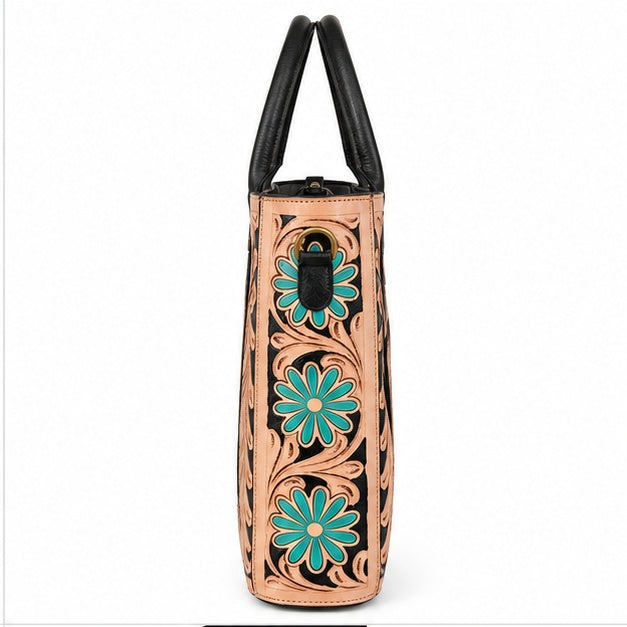 The High Roller- Concealed Carry Tooled Leather Western Tote