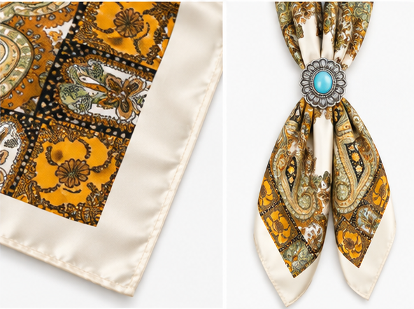 Sagebrush Bloom Western Wild Rag | Branding Iron Western Wear